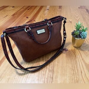 Brahmin Mini Arno Tri-Color Brown Leather Hand Shoulder Bag Melbourne